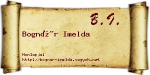 Bognár Imelda névjegykártya