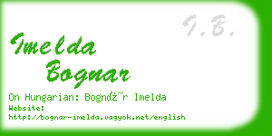 imelda bognar business card